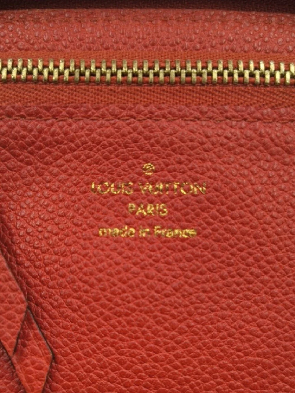 Louis Vuitton Red Empreinte Leather Zippy Coin Purse Wallet
